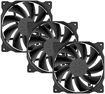 upHere Long Life Computer Case Fan 120mm Cooling Case Fan for Computer Cases Cooling,3-Pack,Black…