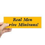 CafePress Real Men Drive Minivans 10"x3" Rectangle Bumper Sticker Car Decal