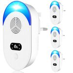 Ultrasonic Pest Repeller, 4PCS Powerful Mouse Repellent Plug In Pest Control - Effective Against Mice, Rats, Mosquitoes, Spider, Cockroach, Moths, Ants Etc Insect And Pest, Harmless To Pets And Human