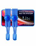 YIKEDA No Tie Elastic Laces 120CM Elastic Shoe Laces No Tie Elastic Shoelace Lock System Suitable for Kids Adults Elderly Disabled (Blue)