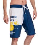 Corona Mens Bottle Label Boardshorts, Multi, Large