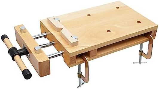 Woodworking Bench Vise - Hard Wood Vise for Workbench with 4 Bench Dogs and 2 Clips, Wood Bench Vises Kit Workbench Top Whittling Vise Woodworking Tools Work Benches for Garage Studios