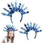 The Dreidel Company Menorah Headbands, Fun for Hanukkah, Personal Decorations for the Festival of Lights (4-Pack)