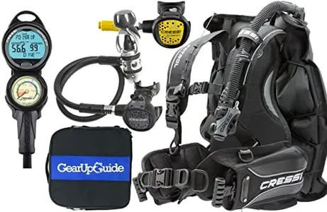 CRESSI Trim Scuba Diving Gear Package Complete with Patrol BCD - Donatello C2 Dive Computer - AC2 Compact Regulator Set Fully Assembled, L
