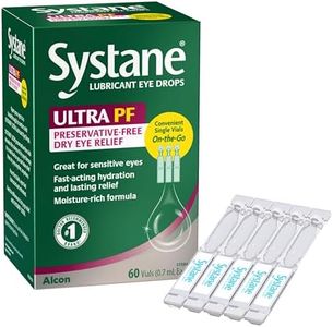 Systane ULTRA Preservative Free Lubricant Eye Drops, 60 Count, Fast-Acting Dry Eye Relief from Irritation & Dryness, Hydrating Eye Drops for Extended Protection, Single-Use Vials
