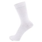 ZAKIRA Finest Combed Cotton Dress Socks in Plain Colours for Men, Women, 6-10 (UK), White