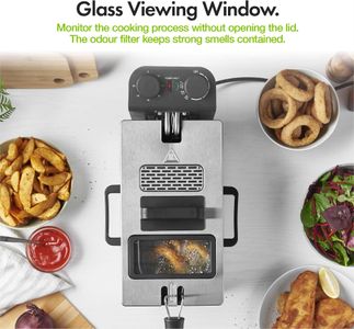 VonShef 3L Deep Fat Fryer – Stainless Steel Electric Fryer