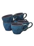 miah decor MDCF-88 Studio Pottery Ceramic Glazed Coffee Mugs Set of 6, Green/Grey