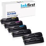 6 Inkfirst® Toner Cartridges CLT-K504S CLT-C504S CLT-M504S CLT-Y504S,Black Cyan Magenta Yellow Compatible Remanufactured for Samsung CLP-415 CLP415 (1 Set + 2 Black) CLX-4195FW CLX-4195FN CLX-4195N CLP-415N CLP-415NW 504S 504