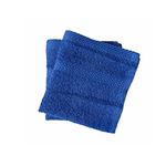 Lyra Linens - 100% Egyptian Cotton Face Flannel Washcloths - Pack of 2 OR 4 500 Gsm Facecloths, 30cm x 30cm Square, Quick Dry And Absorbent Makeup remover Cloths, Gym Towels (Royal Blue, 2)