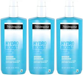 Neutrogena Hydro Boost Fragrance-Free Body Gel Cream with Hyaluronic Acid, Non-Greasy, Fast Absorbing Moisturizer & Hydrating Full Body Cream for Sensitive Skin, Paraben-Free, 16 oz (Pack of 3)