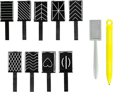 11 Piece Magnet Nail Art Polish Tool Set, Cat Eye Gel Polish 3d Gel Nails Cat Eye Plastic Tool-Suitable for DIY 3d Magnetic, Salon, Studio or Home