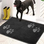 PURRUGS Dirt Trapper Doormat 50 x 80 cm, Non-Skid/Slip Machine Washable Entrance Rug, Shoes Scraper, Dog Door Mat, Super Absorbent Welcome mat for Muddy Wet Shoes and Paws