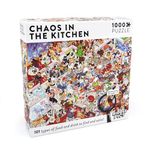 Chaos in the Kitchen: Jigsaw Puzzle with 101 Hidden Food and Drinks to Discover, for Food Lovers and Perfect as a Gift