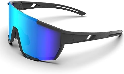 YUTEHO Cycling Glasses Baseball Sunglasses for Men Sport Sunglasses for Baseball and MTB Polarized Lens