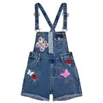 Peacolate 5-10T Little&Big Girls Adjustable Straps Short Overalls Jeans (8-9Years)