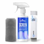 QUICLEAN Laptop Cleaner Kit -500ml With 7-In-1 Gadget Cleaning Machine & 350gsm Cloth For All Screen Cleaning | Machine Cleans - Mobile, Laptop, Keyboard, Earbuds & Lens|Cleaner Cloth For Large Screen