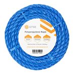 GTSE Blue Polypropylene Rope, 10mm x 30m, Strong Multi-Purpose Rope Perfect for DIY, Gardening and Construction