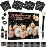 Beauty Advent Calendar 2024 Makeup Set Pampering Skincare Countdown Calendar (Black/Gold)