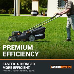 Worx 40V Cordless Lawnmower – 37cm Cutting Width