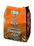 Big K Instant Light Lumpwood Charcoal, 4x1kg Bags Instant BBQ Charcoal