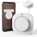 1 Pack Zigbee Smart Smoke Detector for Home,Photoelectric Wireless Fire Alarms 10 Year Battery Powered Design,Portable Operated for Travel,Attic Fire Alarm Universal Smoke Detectors