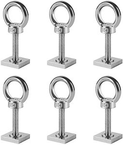 efuturetime 6 X T-Slot Adaptador M6-35mm, Tuercas T-Slot Acero Inoxidable 2x2x0.4cm con Tuercas y Arandelas para Portaequipajes de Techo Compatible con Thule, M6-Tuerca Anular