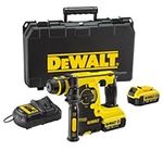 DeWalt 18V XR Lithium-Ion SDS Plus Rotary Hammer Drill includes 2 x 4Ah Batteries Yellow/Black