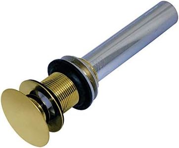 Kingston Brass EV7007 Push Pop-Up Drain Without Overflow, Brushed Brass