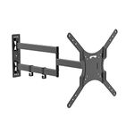 Mount Plus MP-L28-400 Long Arm Full Motion TV Wall Bracket with 28 inch Extension Articulating Arm | Fits Screen Sizes 23 to 55 Inch | VESA 400x400mm Compatible (28" Extension 19" to 55" TV)