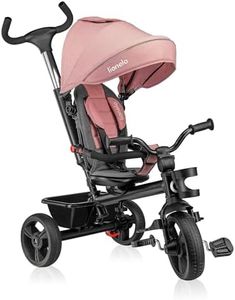 Lionelo Haari 2 in 1 Triciclo bici e passeggino fino a 25kg, Pieghevole, Fronte mamma e fronte strada, Regorabile compatto con Borsa e portabibite, Cinture a 3punti Triciclo per bambini da 1 a 5 anni