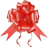 GWHOLE 60 PCS Gift Bows 5 inch Red Ribbon Pull Bows for Git Wrapping Wedding Decoration