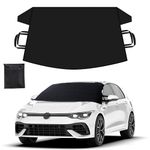 EcoNour Windshield Cover for Ice and Snow | Durable 600D Oxford Fabric | Waterproof Winter Car Cover for Compact Cars, Small SUV and Small Sedan | Essential Car Winter Accessories | Small (64" x 42")