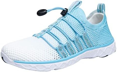 DLGJPA Women's Quick Drying Water Shoes Gradient Color for Beach or Water Sports Lightweight Slip On Walking Shoes