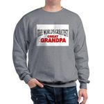 CafePress The World's Greatest Great Grandpa Sweatshirt Classic Crew Neck Sweatshirt Graphite Gray