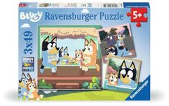 Ravensburger - Bluey Puzzle, Gift Idea for Children 5+ Years, Educational and Stimulating Game, 3 Puzzles of 49 Pieces