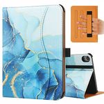 FANRTE New iPad Mini 6 Case 2021 (6th Generation), Premium PU Leather Folio Stand Smart Protective Cover, Multi-Viewing Angles and Auto Wake & Sleep Function for iPad Mini 6 8.3 Inch (Blue Marble)