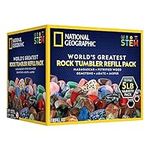 NATIONAL GEOGRAPHIC Rock Tumbler Refill Kit - 5 lb. Mix of Rocks for Tumbling and Rough Gemstones - Rock Tumbler Supplies include Rock Tumbler Grit and Polish Refill, and Unpolished Rocks