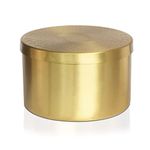 Pure Source India Brass Masala Storage Container, 700 ml, Food Safe And Led Free Jar With Lid - Gold (1 Piece)