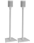 Sanus Wireless Speaker Stands Designed for Sonos One, One SL, and Play:1 - Easy, 15-Minute Assembly, Built-in Cable Management - White/Pai