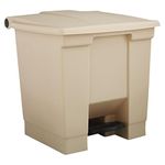 Rubbermaid FG614300BEIG 8 Gal Step-On Container, Beige