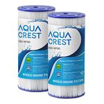 AQUACREST FXHSC 10" x 4.5" Whole House Water Filter, Replacement for GE FXHSC, Culligan R50-BBSA, Pentek R50-BB and Dupont WFHDC3001, American Plumber W50PEHD, GXWH40L, Pack of 2 (Packing May Vary)