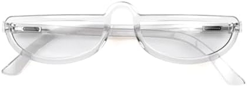 Lunettes LONDON MOLE | Lunettes de Lecture Brainy | Verres Demi-Lune | Lecteurs sympas | Hommes Femmes Unisexe | Lunettes à Monture complète | Transparent | grossissement +1.5