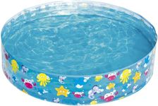 Bestway Sea Creature Paddling Pool Kiddie Swimming Pool, Inflatable Above Ground Pool, Outdoor Garden Pool, Blue, 48 x 10 Inch