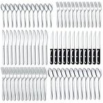 BEWOS 72 Pieces Cutlery Set for 12, Silverware Sets with Steak Knives, Stainless Steel Cutlery, Mirror Polished Flatware Set, Knife, Spoon and Fork Set, Silverware, Dishwasher Safe Utensil Set