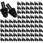 TrelaCo 200 Pairs Silicone Ear Plugs Soft Reusable Waterproof Ear Plugs for Sleeping Noise Swimming Hearing Protection Earplugs Shooting Construction Hunting Music Concerts (Black)