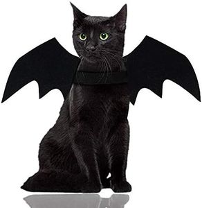Malier Halloween Costume for Cat Dog, Dog Cat Halloween Costume Bat Wings Cosplay Costume for Small Medium Large Cats and Dogs (Large)