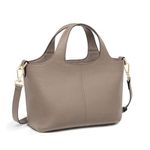 Kattee Genuine Leather Purses and Handbags for Women Crossbody Shoulder Tote Bag Soft Satchel Top Handle, Khaki, Casual Work Travel Business