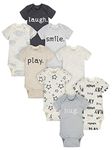 Onesies Brand Baby 8-Pack Bodysuits, Play Smile & Hug Nuetrals, 12M