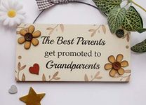 Craftworksdirect The Best Parents get Promoted to Grandparents wooden plaque